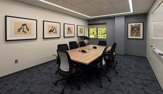 ASH 1203 conference room with table and chairs